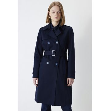 Trenci regular-fit cu doua randuri de nasturi
