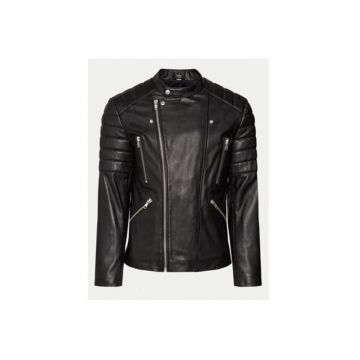 Geaca barbati -  303681395 - Piele naturala - 3XL INTL - Negru