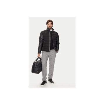 Geaca barbati -  304017629 - Piele naturala/Poliester - Negru