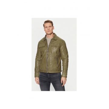 Geaca barbati -  304722660 - Piele naturala - Verde