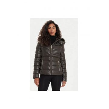 Geaca dama -  304479991 - Piele ecologica - Maro