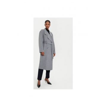 Palton dama -  304313332 - Lana/Nylon - Gri