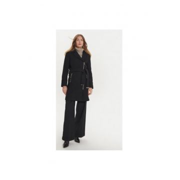 Palton dama -  304479878 - Lana/Poliester - Negru