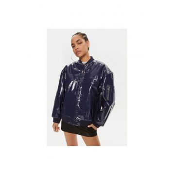 Geaca dama -  304354533 - Piele naturala - 38 EU - Albastru