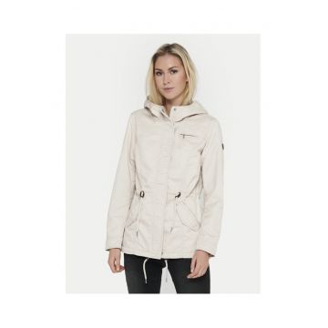 Jacheta dama -  304783661 - Poliester reciclat/Bumbac - Bej - Bej