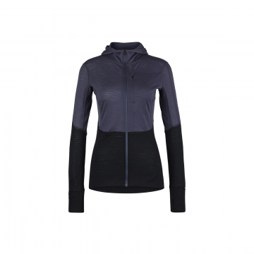 Jacheta Femei Merino 200 Real Fleece Descender Hoodie Graphite Black