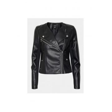 Geaca dama -  303613853 - Piele Ecologica - L INTL - Negru