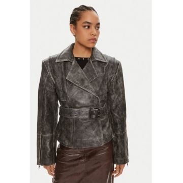 Geaca dama -  304354380 - Piele naturala - Gri