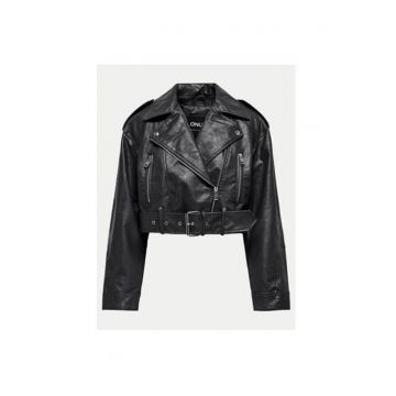 Geaca dama -  304497407 - Piele ecologica - XL INTL - Negru