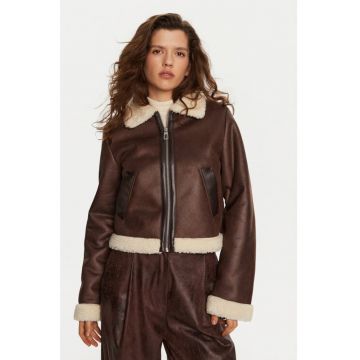 Geaca dama -  304497650 - Piele ecologica - Maro