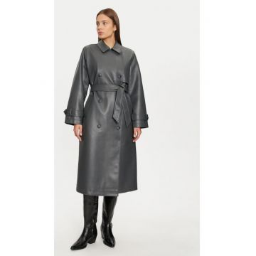 Trench dama -  304509384 - Piele ecologica - Gri