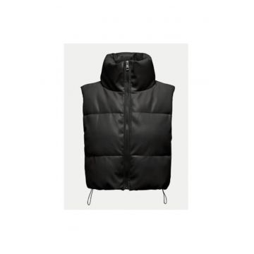 Vesta dama -  304497520 - Piele ecologica - Negru