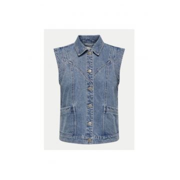 Vesta dama -  304783845 - Bumbac - Albastru