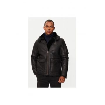 Cojoc barbati -  304563614 - Piele naturala - 54 EU - Negru