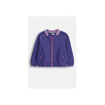 Geaca bomber  design universal - guler - roz - material elastic