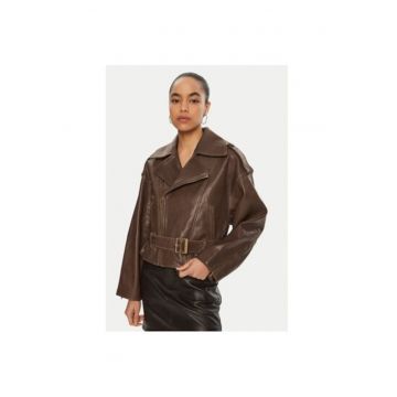 Geaca dama -  304760150 - Piele naturala - Maro