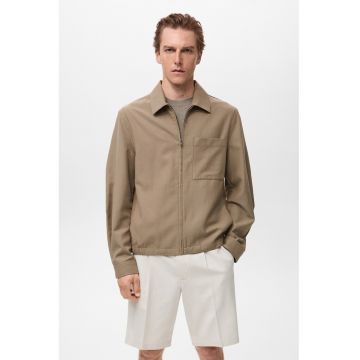 Jacheta regular fit cu fermoar