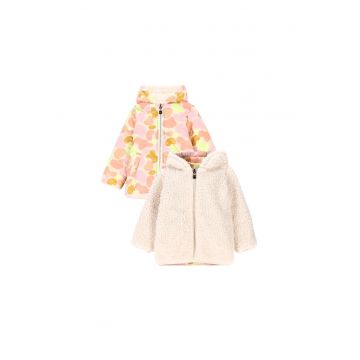 Jacheta reversibila fete -  poliester - impermeabila - multicolor -