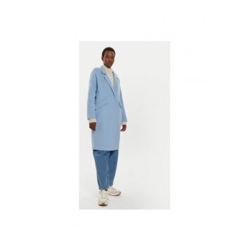 Palton dama -  304302442 - Lana/Poliester - L INTL - Albastru