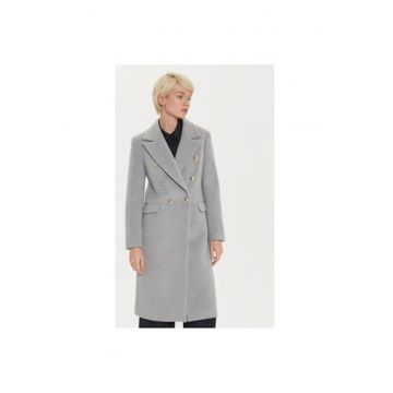 Palton dama -  304973482 - Poliester/Lana - Gri