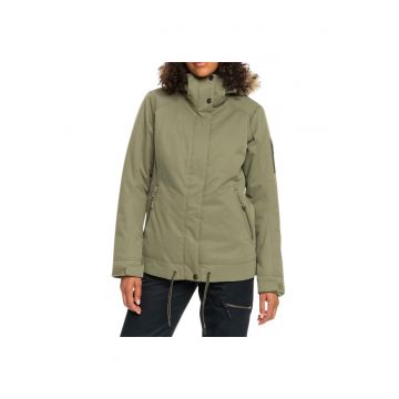 Geaca de ski regular fit cu fermoar si gluga -