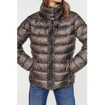 Geaca matlasata cu animal print Leozel -