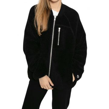 Jacheta bomber din material teddy -