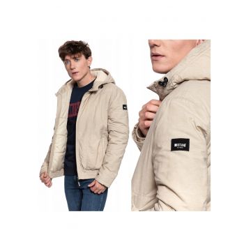 Jacheta De Iarna -  Daniel H Puffer - Croiala Normala - Fermoar - 3 Buzunare - Cu Gluga - Bej