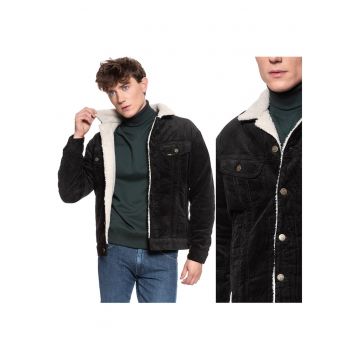 Jacheta De Iarna -  Sherpa Rider - Croi: Regular Fit - Inchidere: Nasturi - Compozitie Material: 100% Bumbac - Numar De Buzunare: 4 - Negru