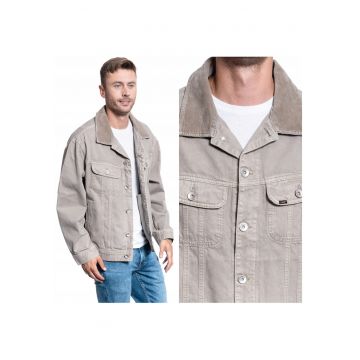 Jacheta De Tranzitie -  Rider Jacket - Croi Normal - Inchidere: Nasturi - Compozitie Material: 100% Bumbac - Numar De Buzunare: 4 - Bej - 1 Bucata