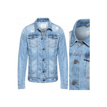 Jacheta Din Denim -  Jacheta Din Denim - Croi: Regular Fit - Inchidere: Nasturi - Compozitie Material: 100% Bumbac - Numar De Buzunare: 4 - Albastra
