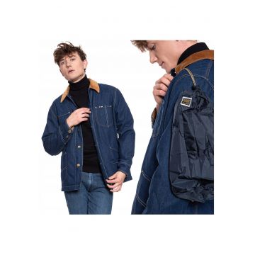 Jacheta Din Denim -  X Timberland Box - Croi Regular - Inchidere: Nasturi - Compozitie Material: 100% Bumbac - Numar De Buzunare: 4 - Albastra - 1 Bucata