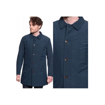 Palton Barbati - Jack&Jones - Jprjeff Coat - Croiala Normala - Inchidere: Nasturi - Numar De Buzunare: 2 - Compozitie Material: 75% Poliester - 25% Nylon - Albastru