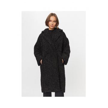 Palton dama  model D93551 - negru - 100% poliester -