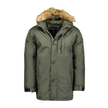 Parka  Chapala - barbati - kaki - 100% poliester - cu gluga si izolatie