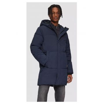 Q/S by s.Oliver Geaca matlasata barbati cu gluga si croiala Regular fit - Bleumarin inchis -
