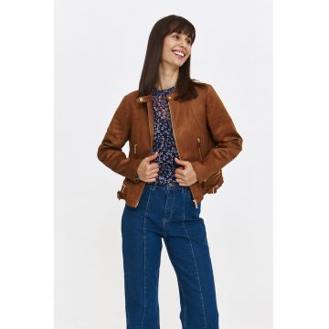 Jacheta biker cu buzunare laterale