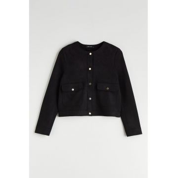 Jacheta crop cu capse