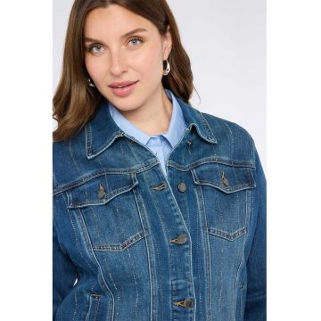 Jacheta de denim cu aplicatii