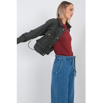 Jacheta de denim cu buzunare supradimensionate Saylor