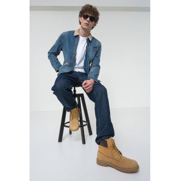 Jacheta de denim cu fermoar Rothwell