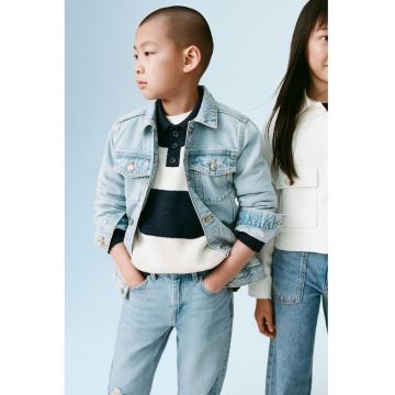 Jacheta din denim cu buzunare multiple