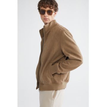 Jacheta regular fit cu fermoar
