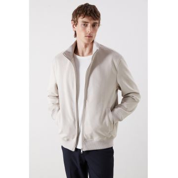 Jacheta regular fit cu fermoar