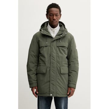 Tommy Jeans hanorac culoarea verde, de iarnă, DM0DM22251