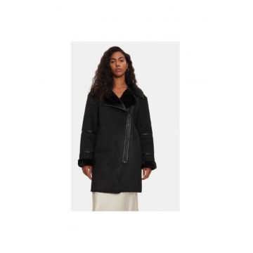 Cojoc dama -  304480461 - Piele ecologica - Negru
