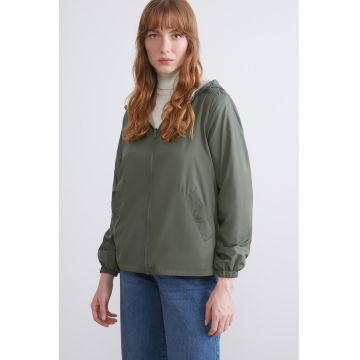 Jacheta de ploaie reversibila - cu gluga