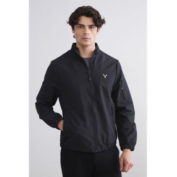 Jacheta regular fit cu buzunare cu fermoar