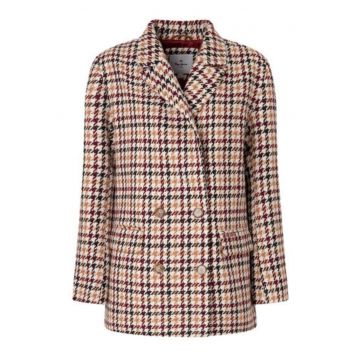 Palton cu imprimeu houndstooth