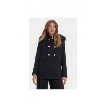 Palton dama -  304480003 - Lana/Poliester - Albastru